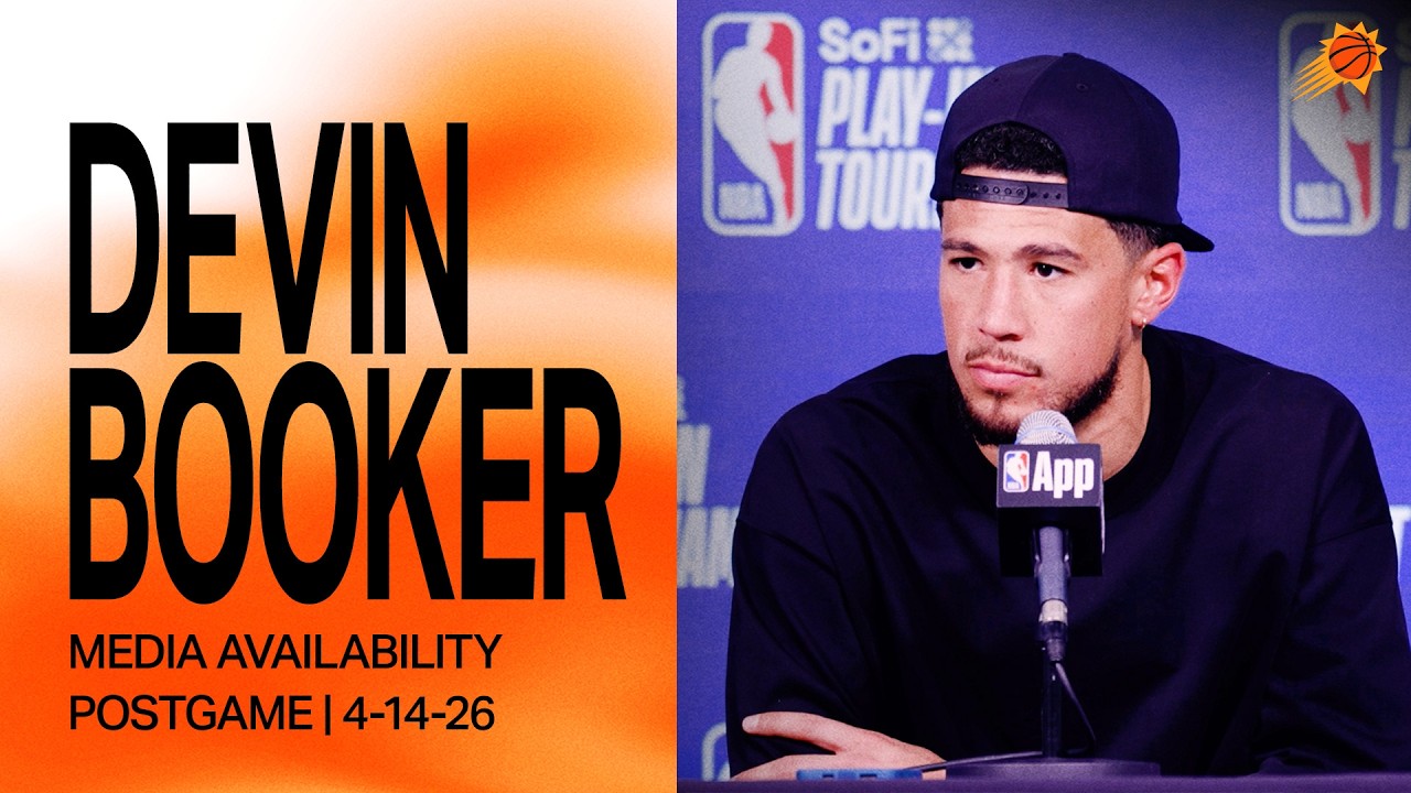 Devin Booker Postgame Media Availability | Phoenix Suns Play-In Game | 4-14-26 background