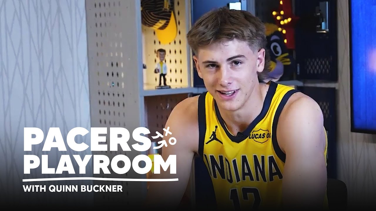Johnny Furphy Joins Quinn Buckner for a Game of UNO in the Pacers Playroom background