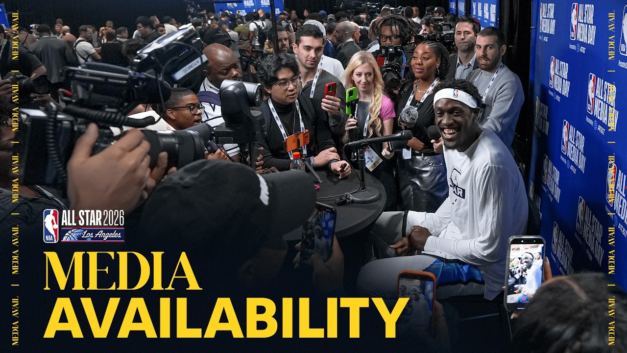 Pascal Siakam Reflects on Journey to NBA & Being a 4X All-Star During All-Star Media Availability background