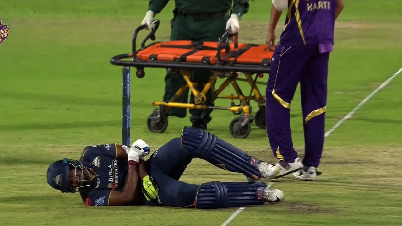 Watch : Sai Sudarshan Retired Hurt Today On Kartik Tyagi Bowling | Sai Sudarshan Injury Today vs KKR