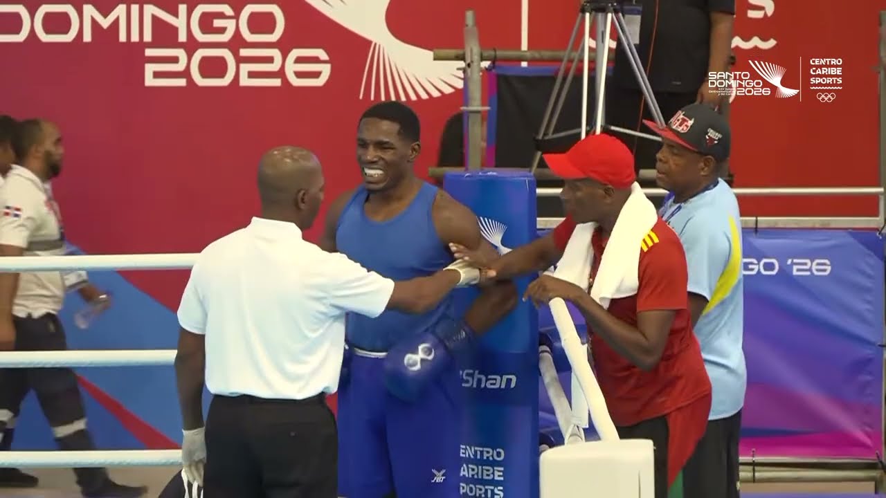Desmond Amsterdam (GUY) vs. Ali Shillingford (DMA) CACGs 2026 (80kg) background