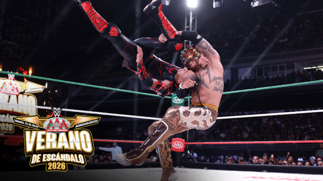 Rey Fenix overcomes Mini Vikingo | Title Match: AAA Verano de Escándalo highlights background