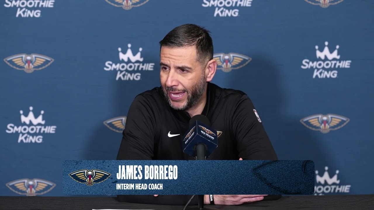 James Borrego | Pelicans-Pistons Postgame Interview 3/26/26 background