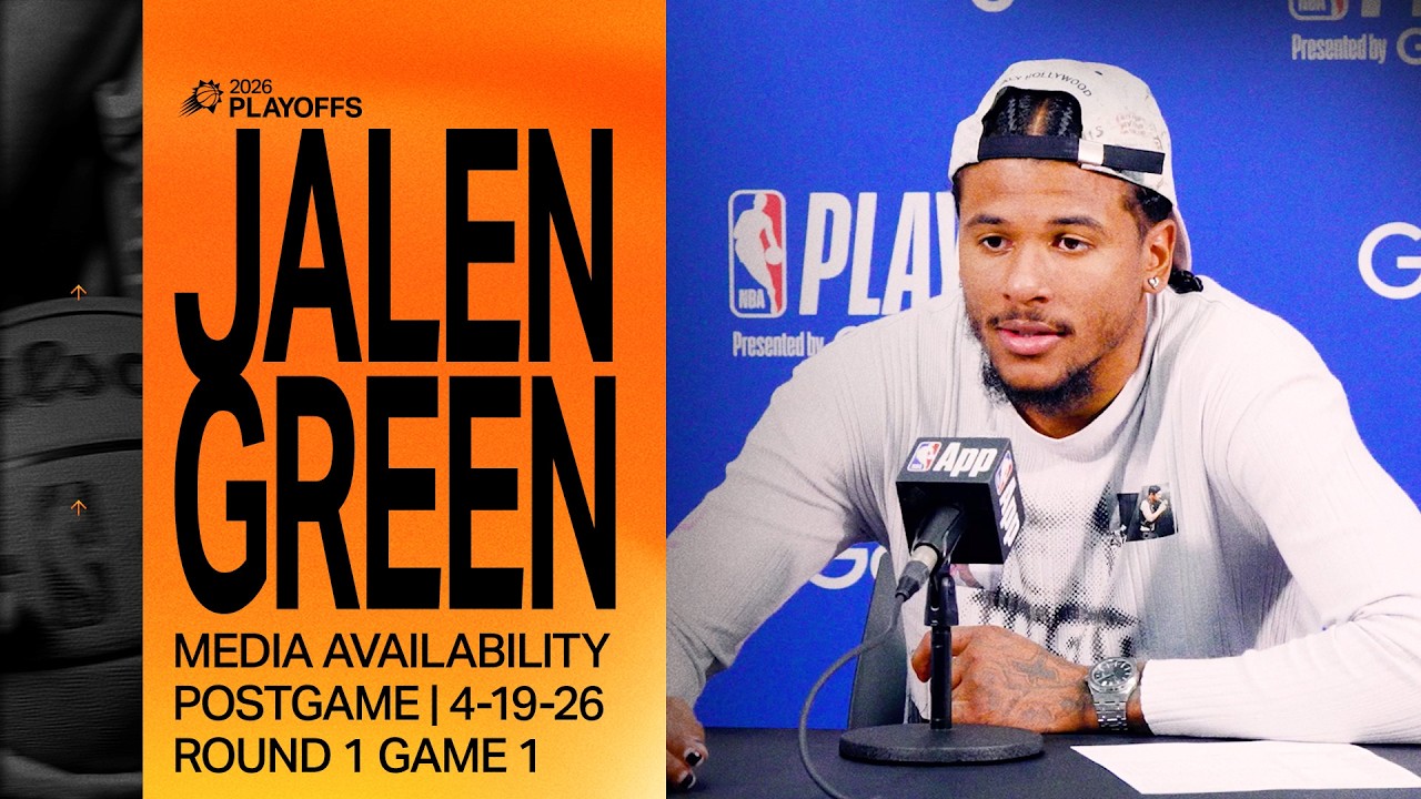 Jalen Green Postgame Media Availability | Phoenix Suns | NBA Playoffs background