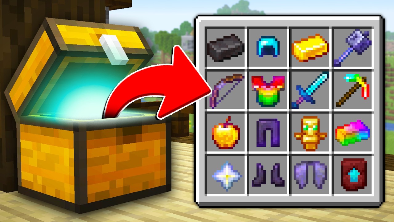 Minecraft, But Every Chest is OP.. background