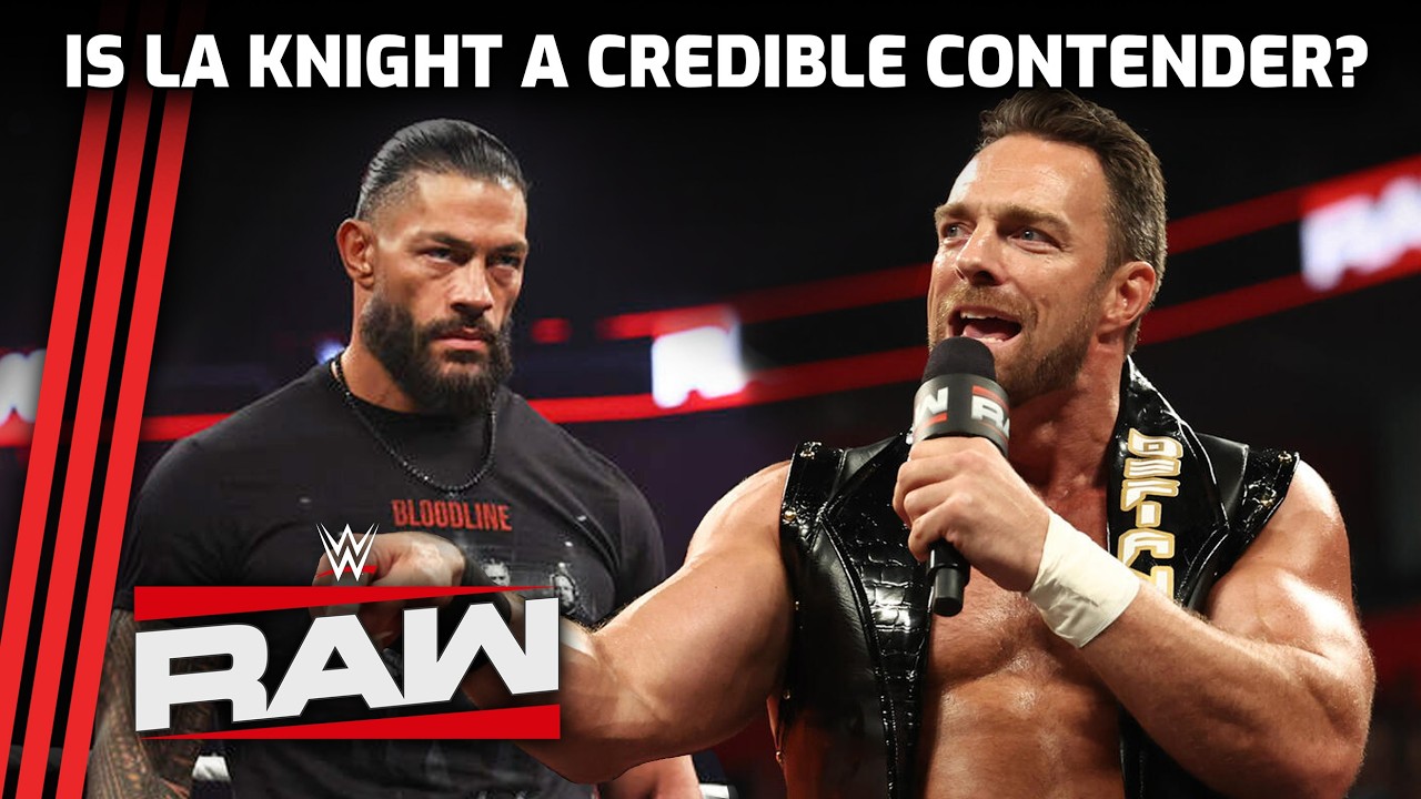 Are you interested in LA Knight as Roman Reigns' next feud? background