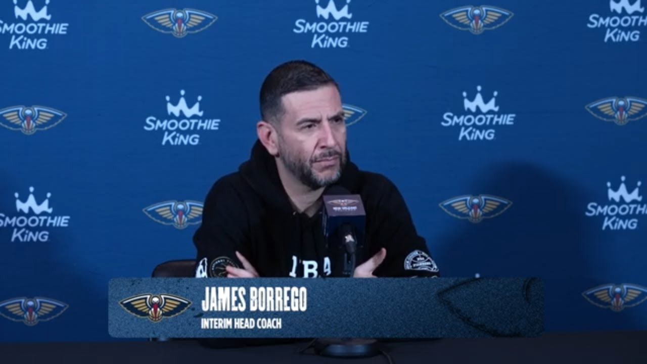 James Borrego Previews Pelicans' Game at Raptors 3/27/26 background