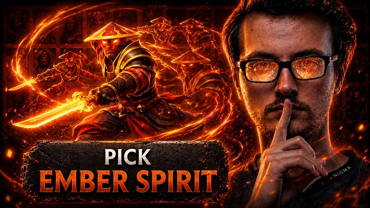 🔥 MIRACLE- EMBER SPIRIT MID MASTERCLASS! 😱🔥 UNSTOPPABLE! background