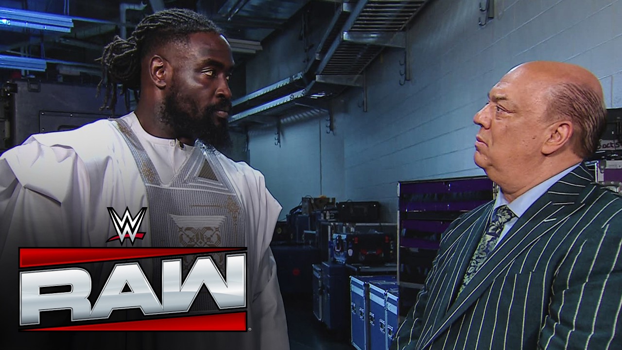 Oba Femi tells Paul Heyman to thank Brock Lesnar for him: Raw highlights, Aug. 3, 2026 background