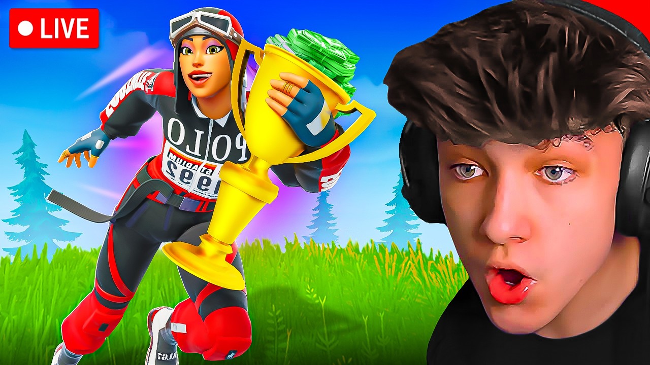 🔴LIVE! - WINNING SOLO TOURNAMENT in FORTNITE! background