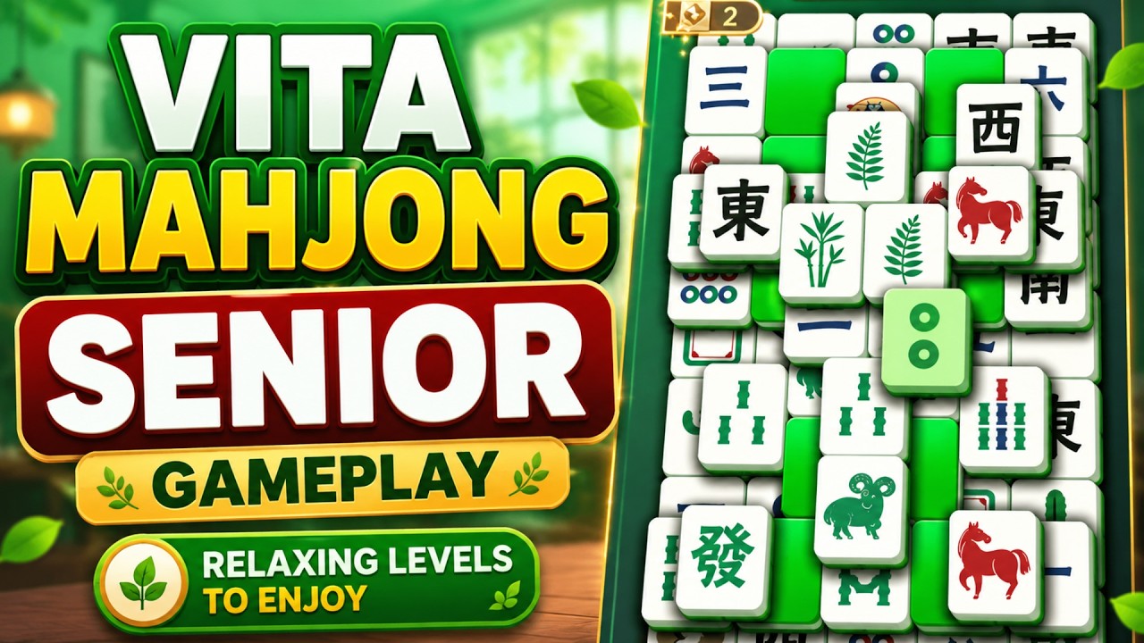 Vita Mahjong Senior Gameplay | Relaxing Levels to Enjoy background