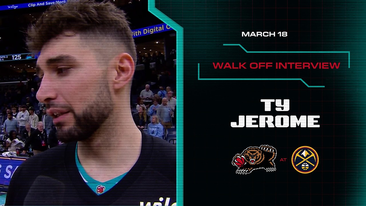 Ty Jerome Walk off Interview | Grizzlies vs. Nuggets background