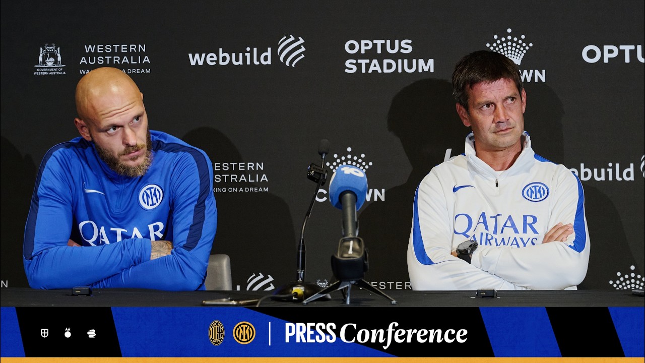 CHIVU E DIMARCO: "VOGLIAMO CRESCERE" | CONFERENZA STAMPA PRIMA DEL DERBY MILAN-INTER ποΈ background