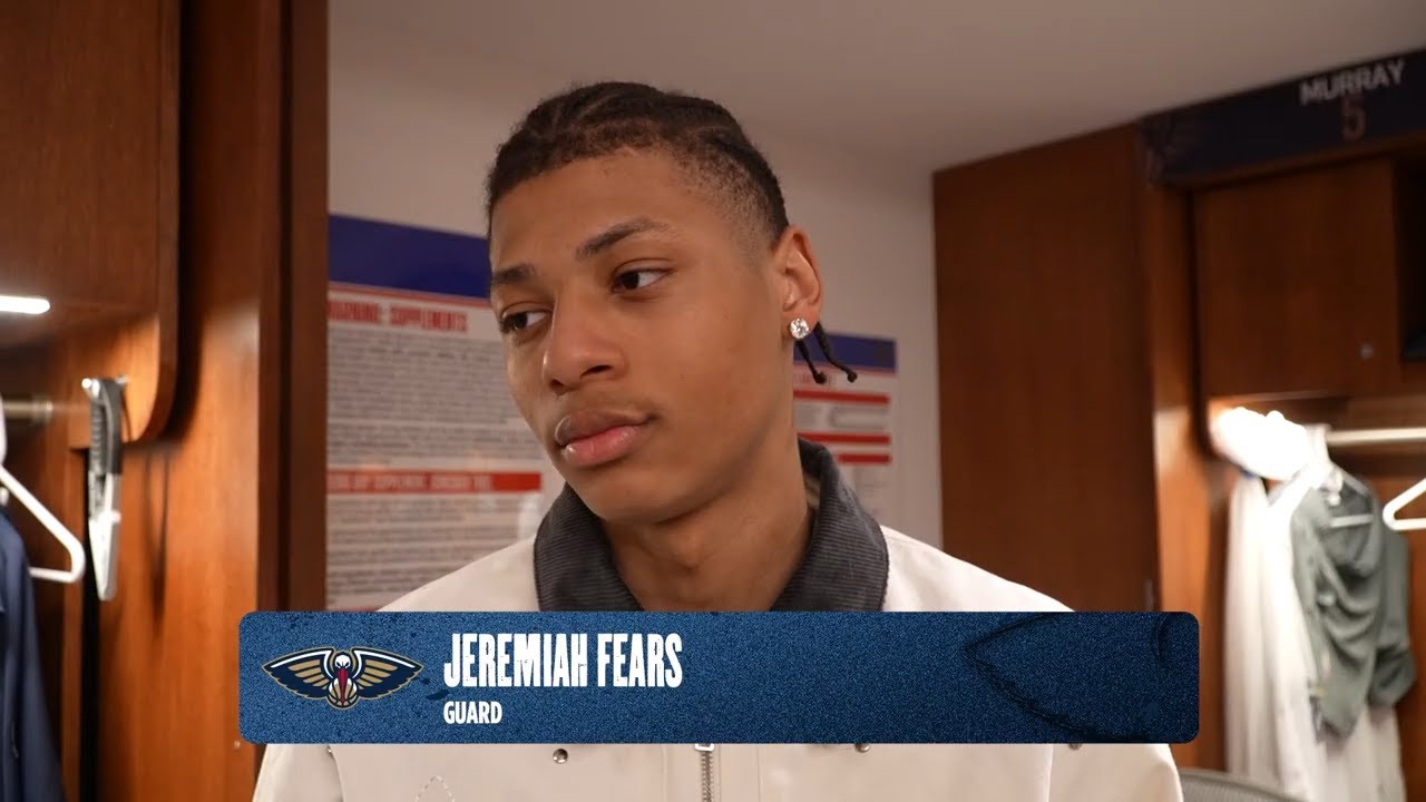Jeremiah Fears | Pelicans-Heat Postgame Interview 2/11/2026 background