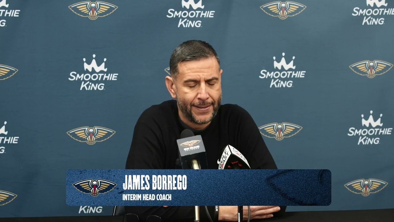 James Borrego | Pelicans-Knicks Postgame Interview 3/24/26 background