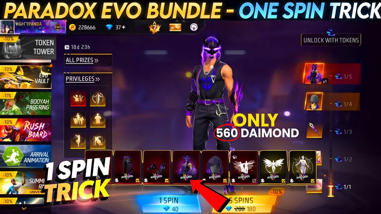 PARADOX EVO BUNDLE RETURN FREE FIRE | PARADOX EVO BUNDLE SPIN FF, FF NEW EVENT, FREE FIRE NEW EVENT background