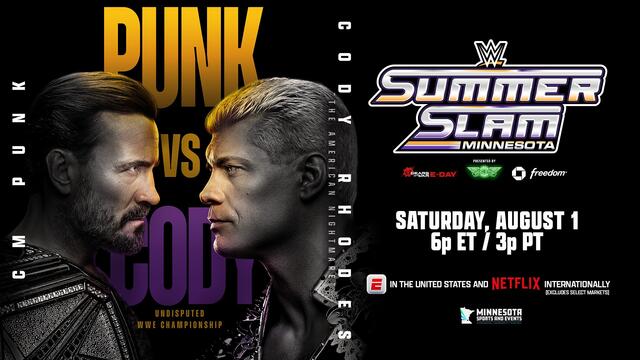 CM Punk vs. Cody Rhodes | Undisputed WWE Championship Match: SummerSlam 2026 Hype Package background