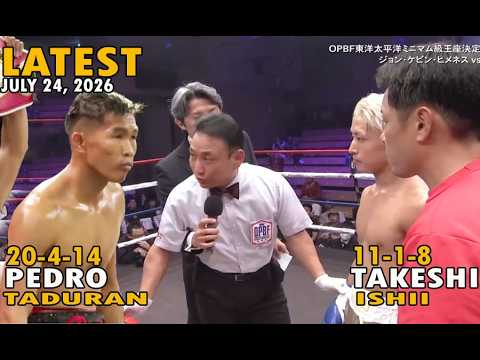 JULY 24, 2026 | PEDRO TADURAN VS TAKESHI ISHII FIGHT HIGHLIGHTS | IBF MINIMUN TITLE background