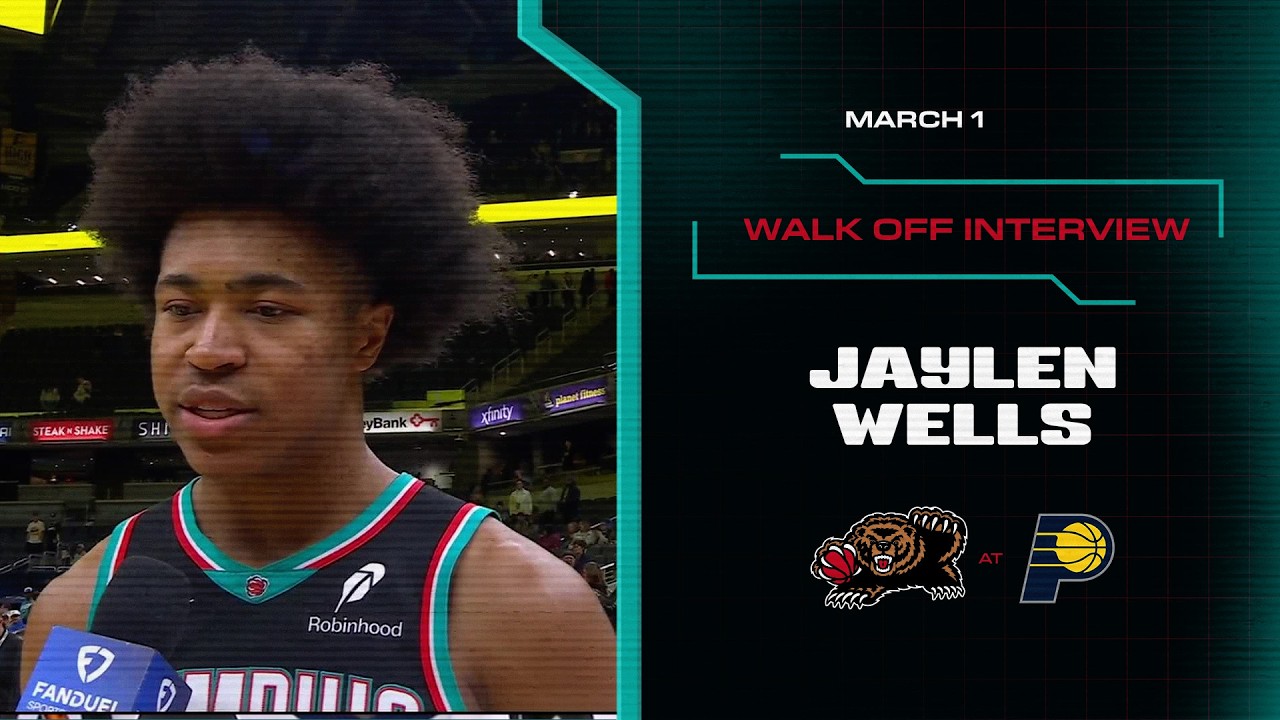 Jaylen Wells Walk off Interview | Grizzlies vs. Pacers background