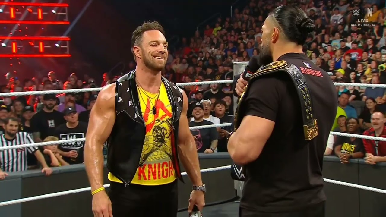WWE RAW LA KNIGHT ENTRANCE 08/03/26 background