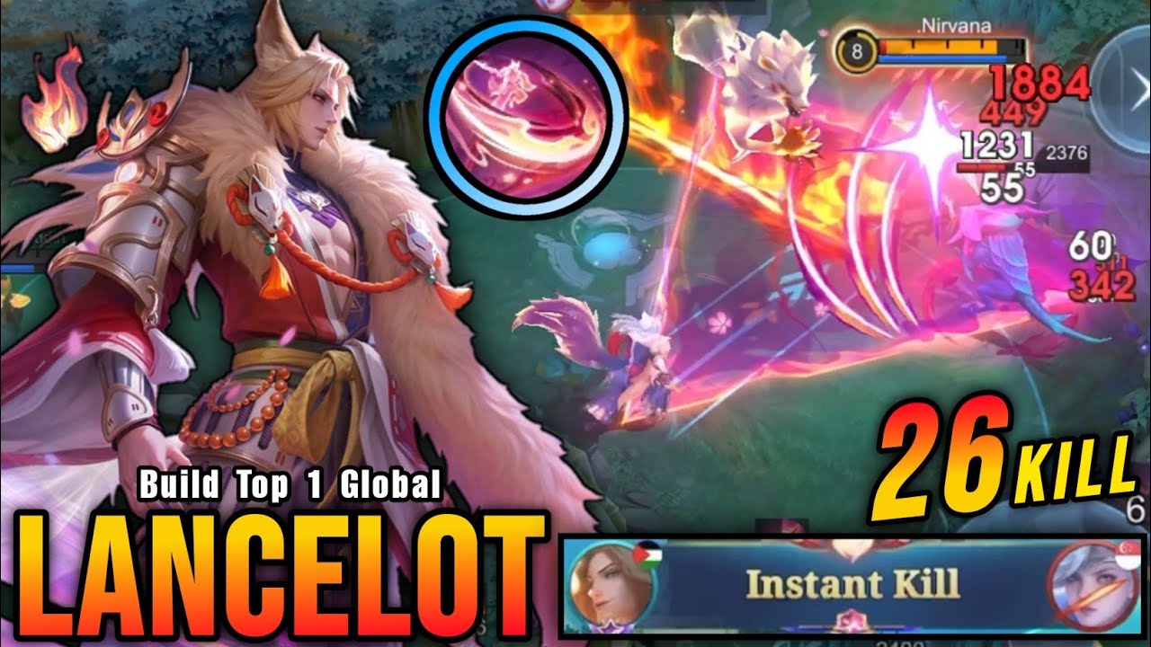 26 Kills!! Insane Damage Lancelot Instant Delete Enemies!! - Build Top 1 Global Lancelot ~ MLBB background