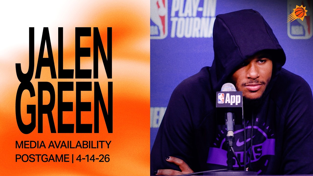 Jalen Green Postgame Media Availability | Phoenix Suns Play-In Game | 4-14-26 background