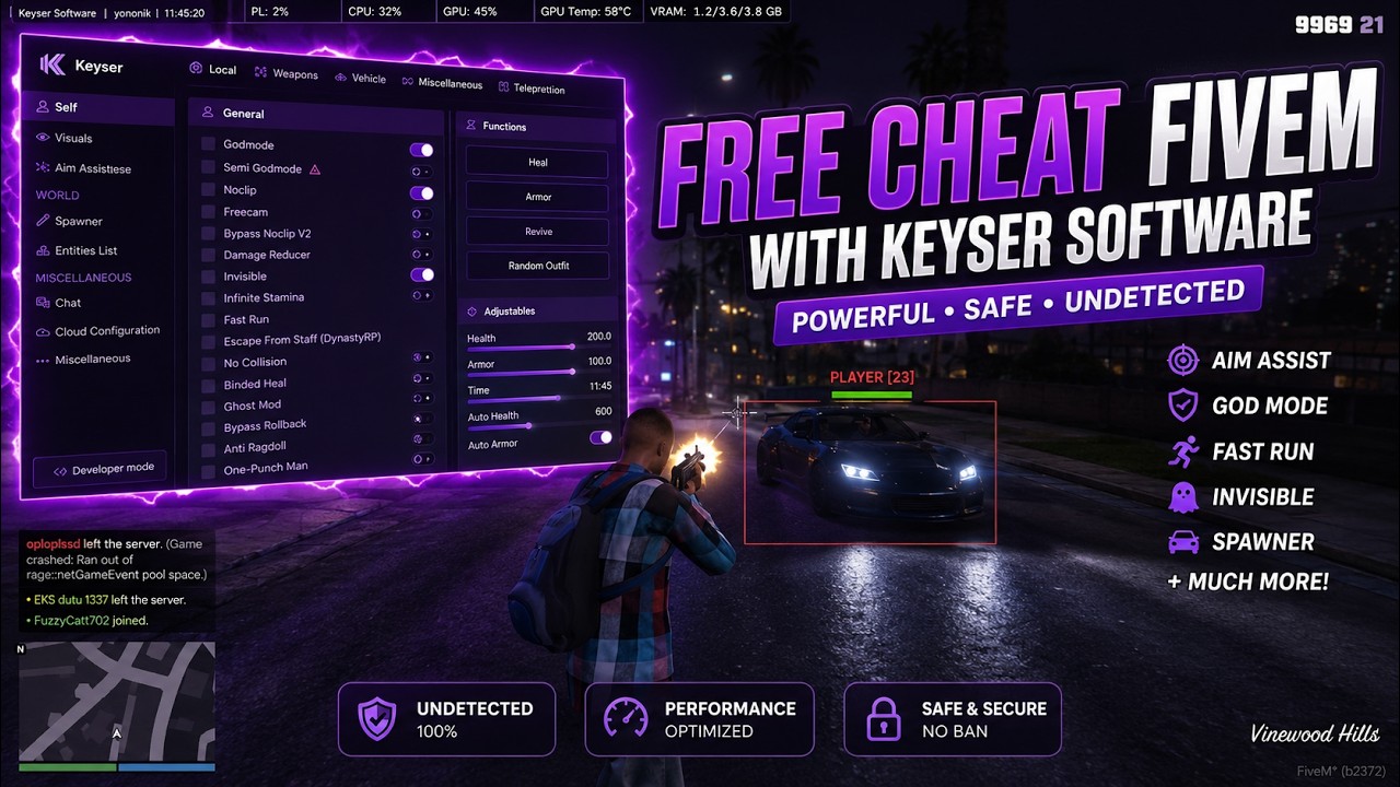 BEST FIVEM CHEATS FOR *FREE* (in 2026) π’ background