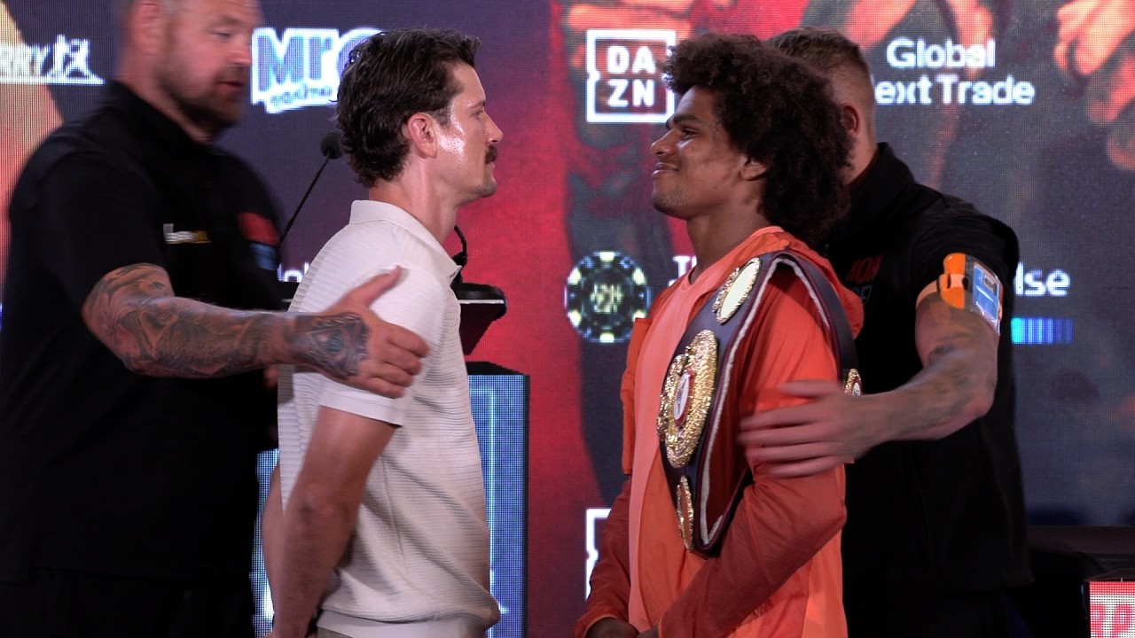 Liam Davies vs Nathaniel Collins • FULL UNDERCARD FACE-OFF'S | HEANEY & WARBURTON | DAZN background