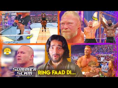 'Crazy SummerSlamđ„đ„č' Brock Lesnar Destroyed Ring, Randy Orton Returns - WWE Night 1 Highlights Full background