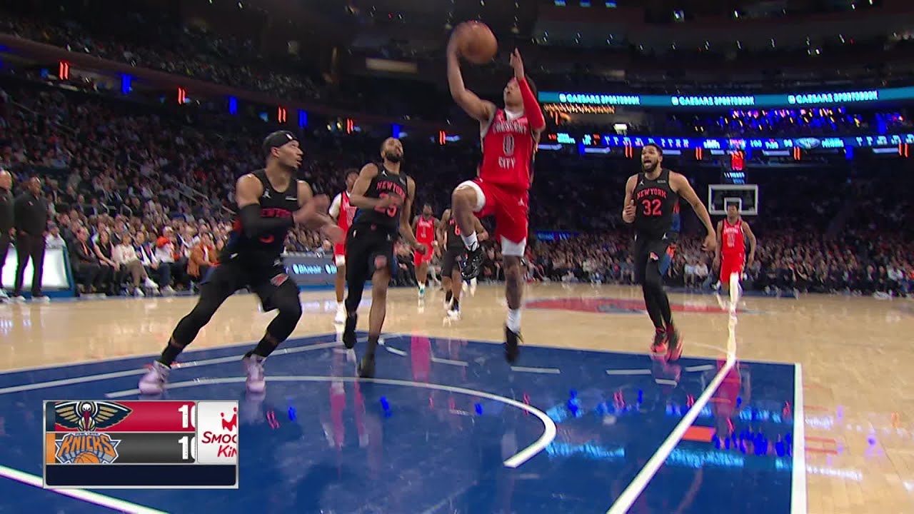 Jeremiah Fears Highlights vs. New York Knicks 3/24/26 background