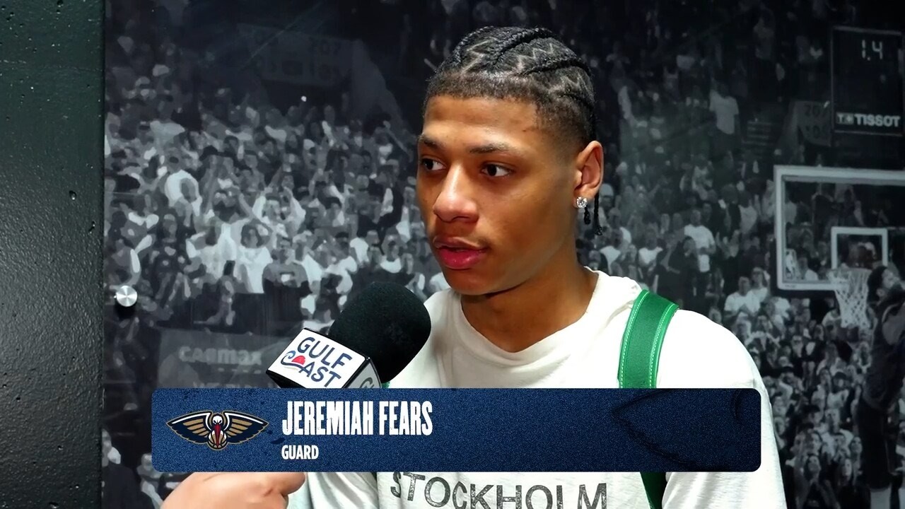 Jeremiah Fears | Pelicans-Trail Blazers Postgame Interview 4/2/26 background