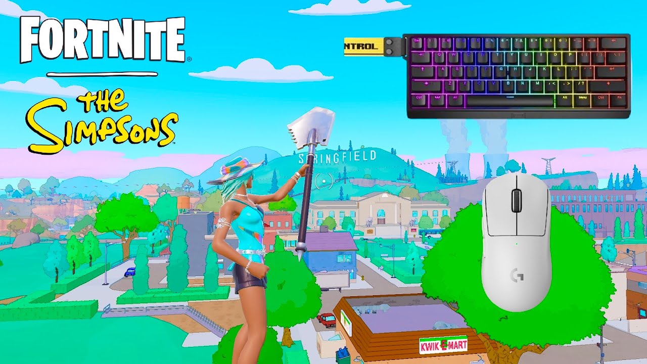 *NEW* SIMPSONS RELOAD 🏆Wooting 60HE ASMR😴Satisfying Keyboard Fortnite 900 FPS 4K background