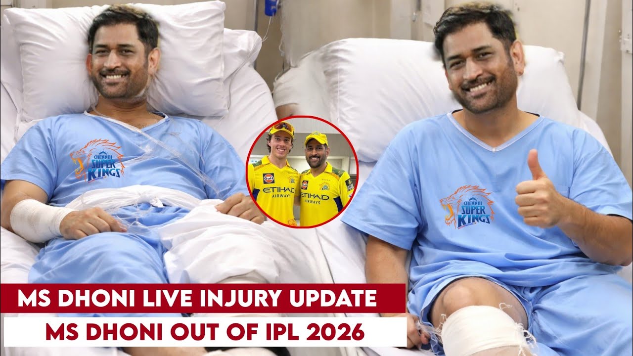 MS Dhoni Injury Update - MS Dhoni Reaction After He Ruled Out Of IPL 2026 | MS Dhoni Injury Video background