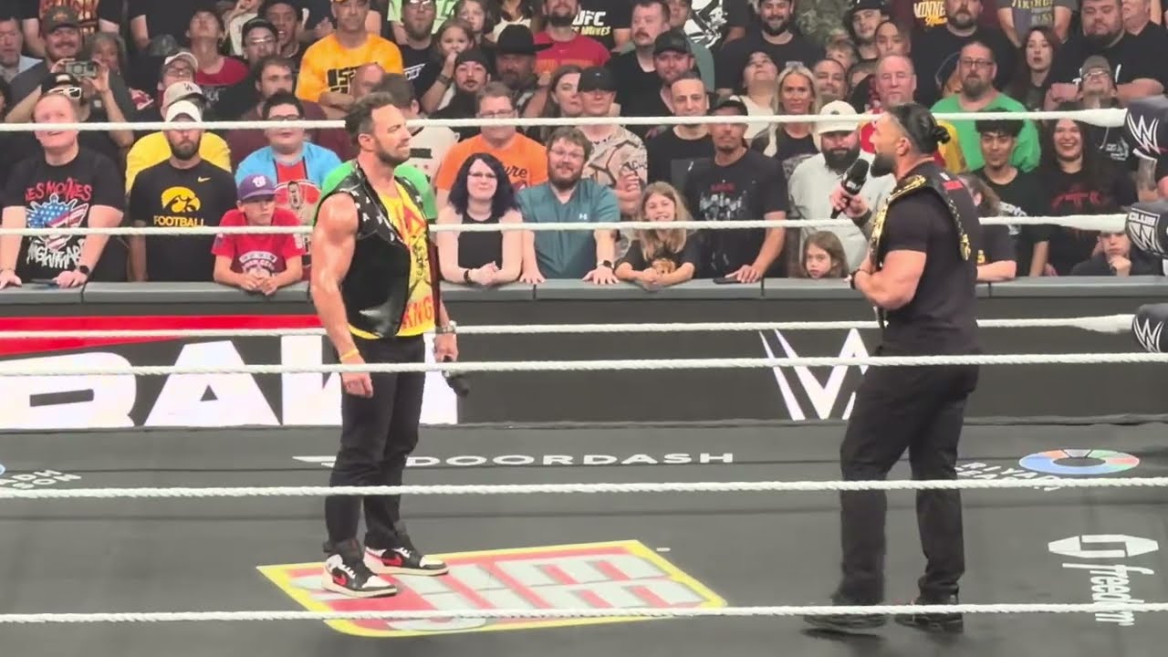 LA Knight calls out Roman Reigns - WWE Raw 8/3/2026 background
