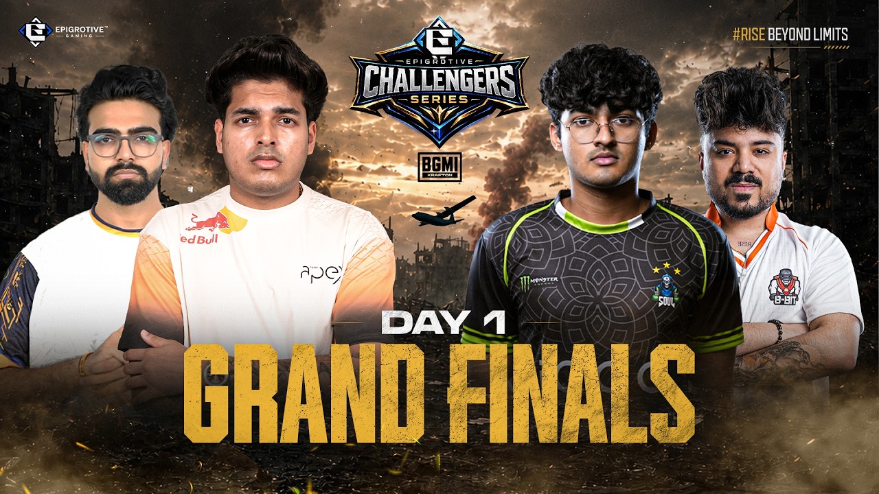 Epigrotive Challenger Series Season 1 GRAND FINALS DAY - 1 | FT. #Apexgaming #soul #8bit #rntx background