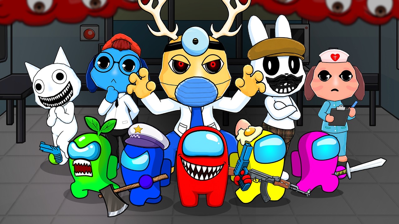 어몽어스 VS ANIMAL HOSPITAL?! Compilation Ep.8 | AMONG US FUNNY ANIMATION background