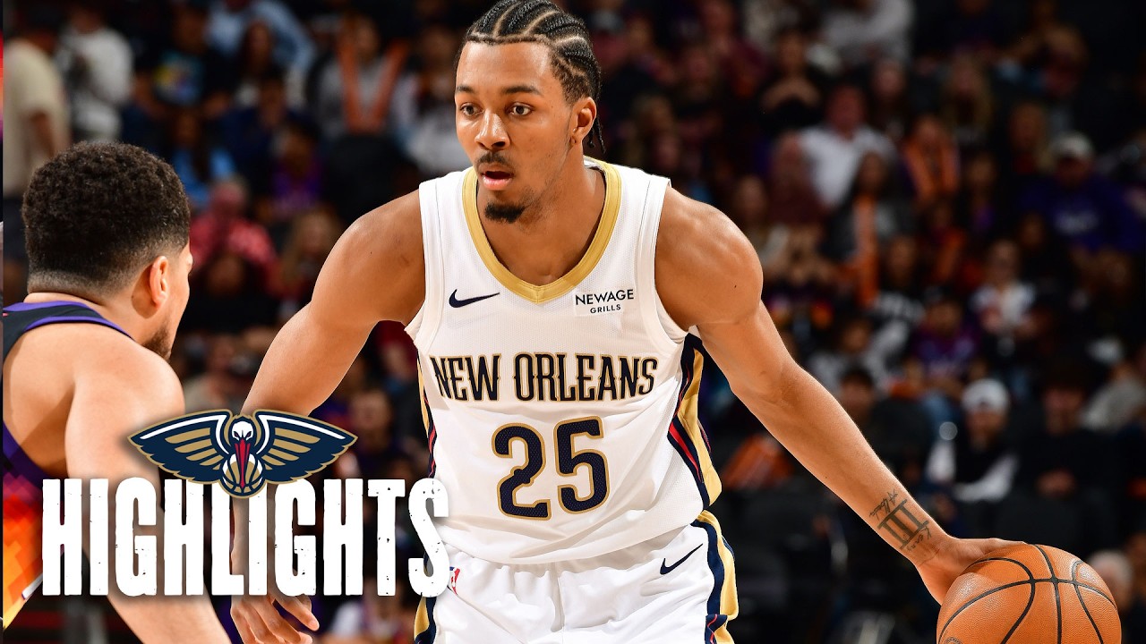 Trey Murphy III Highlights vs. Phoenix Suns 3/6/26 background