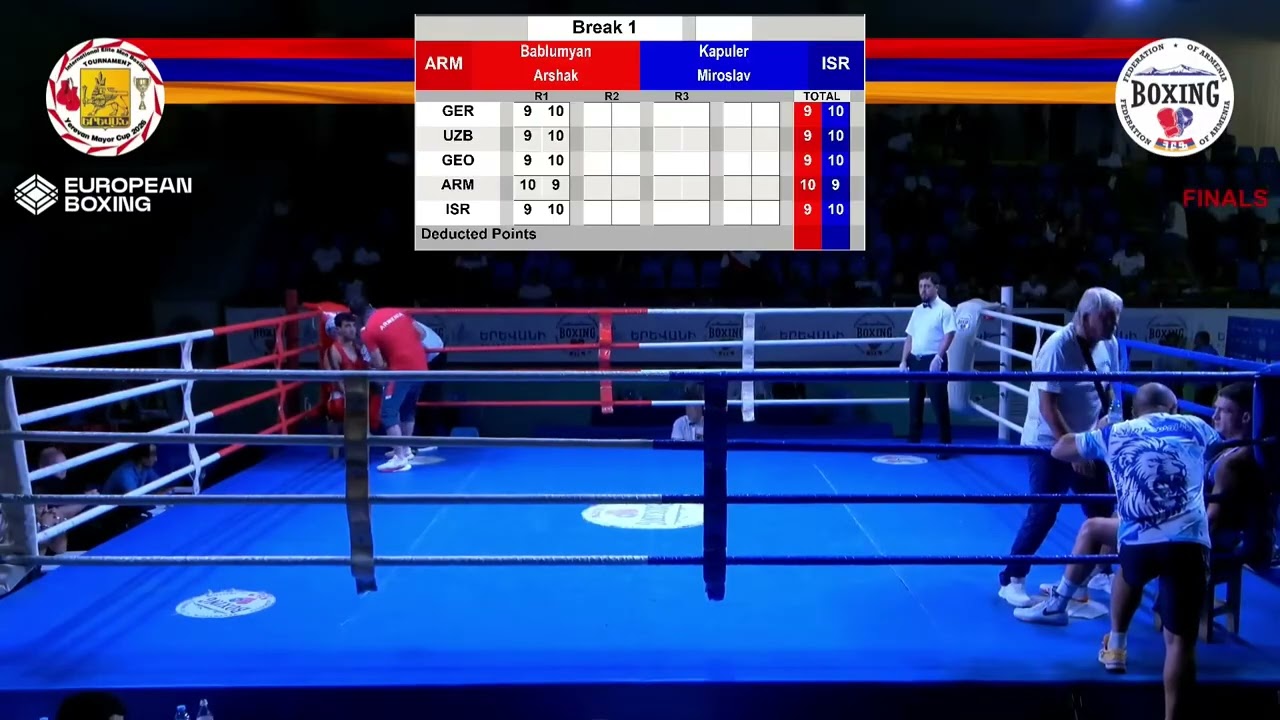 Miroslav Kapuler (ISR) vs. Arshak Bablumyan (ARM) Yerevan Mayor Cup 2026 Final (75kg) background