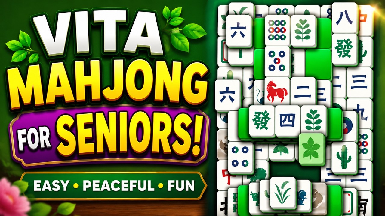 Vita Mahjong for Seniors | No Rush Tile Matching Fun background