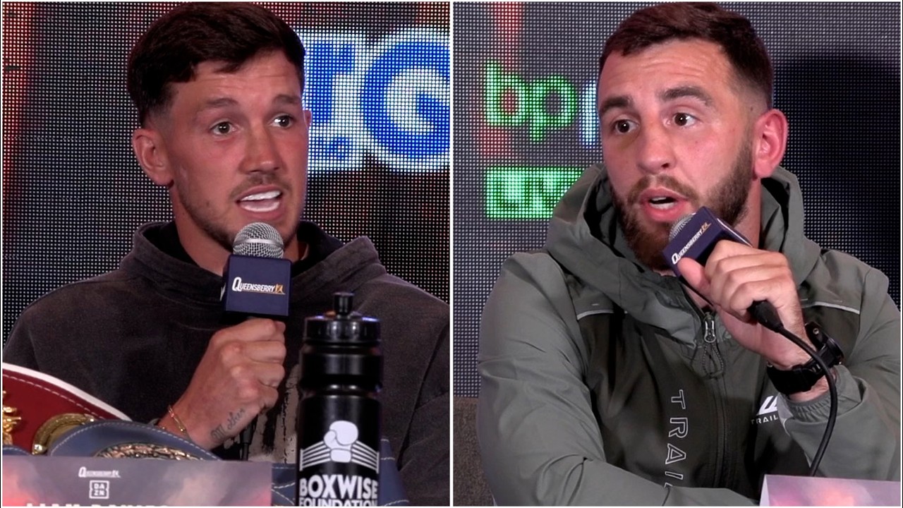Liam Davies vs Nathaniel Collins • FULL PRESS CONFERENCE FT. HEANEY & McCORMACK | DAZN background
