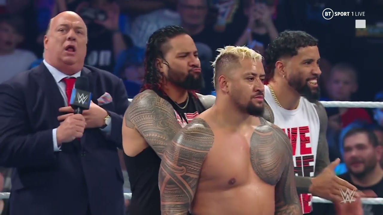 Matt Riddle Kevin Owens.Sami Zayn & The Bloodline Entrance – WWE Smackdown 4/14/23