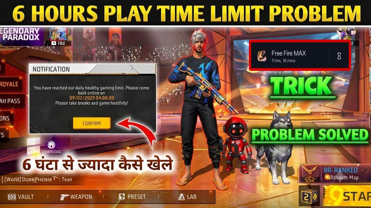 6 HOUR LIMIT PROBLEM SOLUTION FREEFIRE || YOU HAVE REACHED OUR DAILY LIMIT