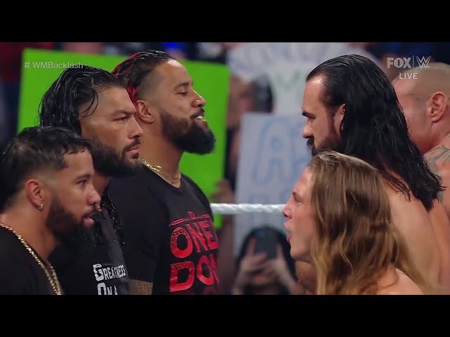 The Bloodline vs Drew McIntyre & RK-Bro Brawl Before Backlash - WWE Smackdown 5/6/22 (Full Segment) background