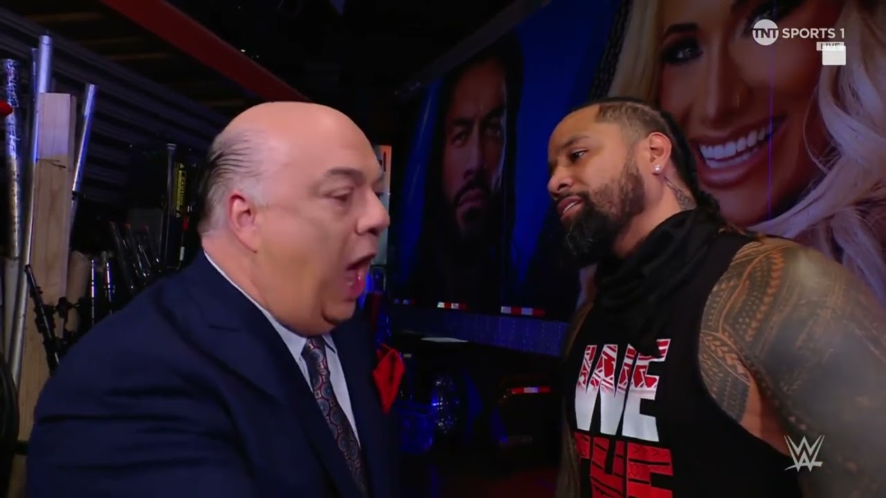 Jimmy Uso Saves Paul Heyman Backstage – WWE Smackdown 9/8/23 background