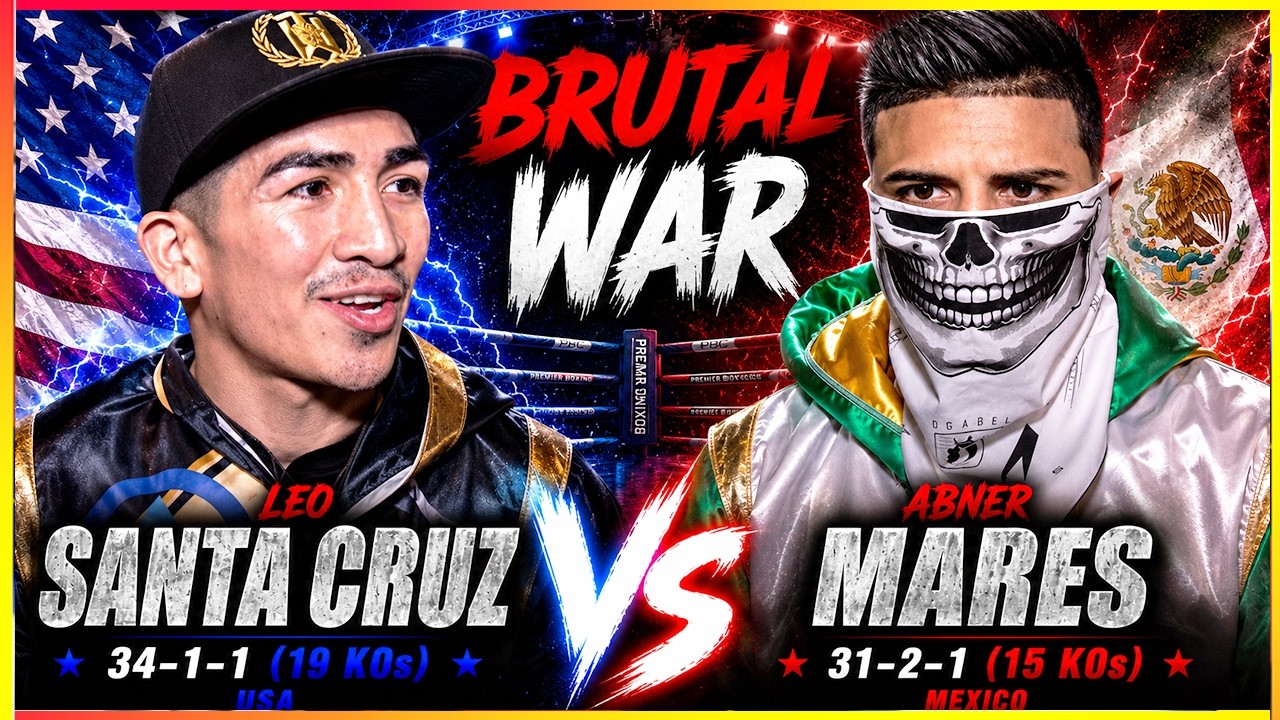 BRUTAL WAR That Shocked The World | Leo Santa Cruz vs Abner Mares II background