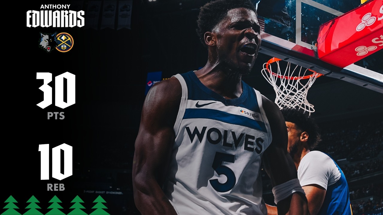 Anthony Edwards Makes His Mark With A Double-Double In Game 2 Vs The Denver Nuggets | 4.20.26 background