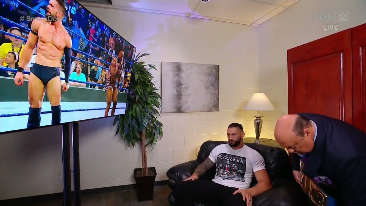 Roman Reigns & Paul Heyman Backstage Conversation 2021 Smackdown background