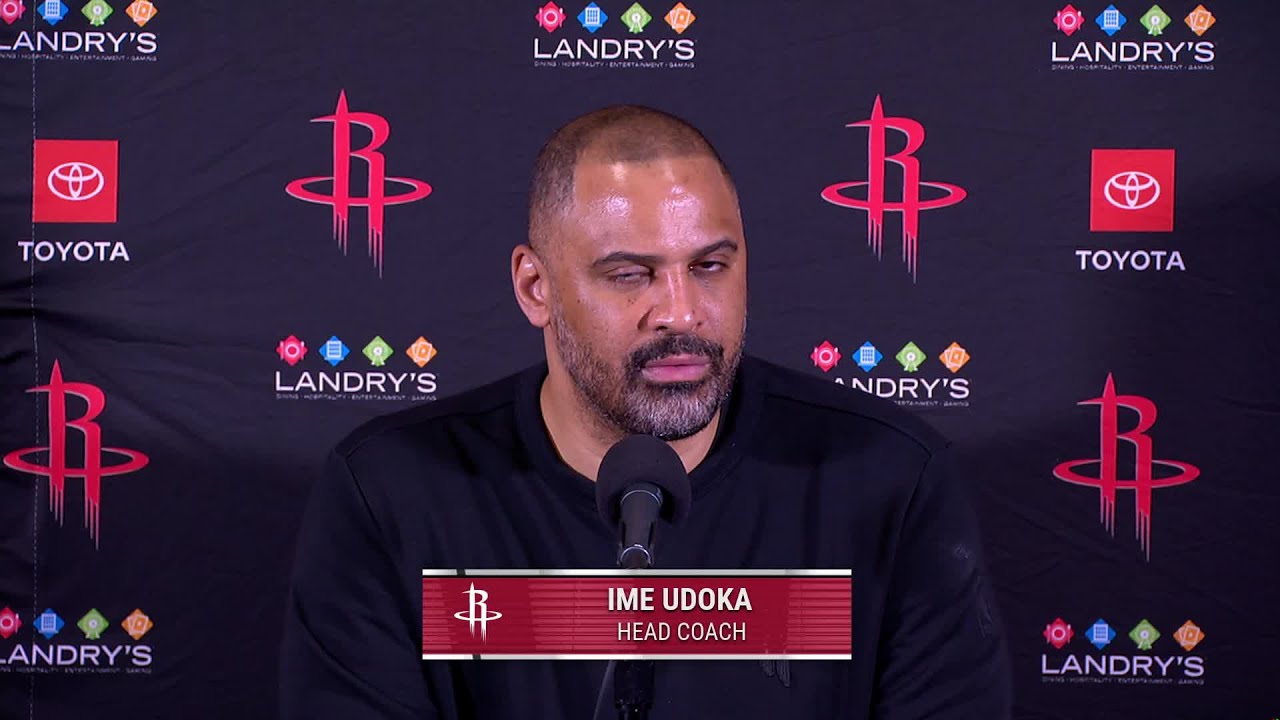 Press Conference by Ime Udoka vs Magic background