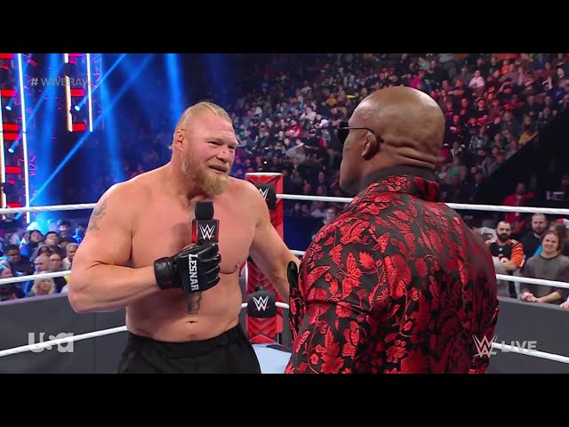 Brock Lesnar Demands Title Rematch To Bobby Lashley Tonight - WWE Raw 1/31/22 (Full Match) background