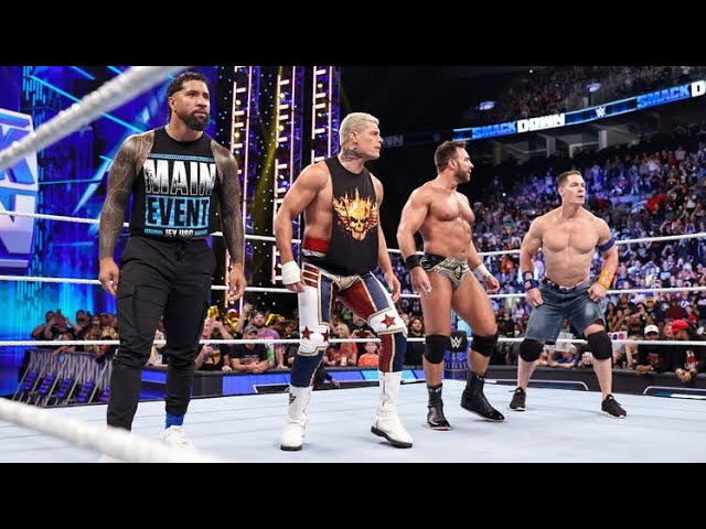 Cena Cody Knight & Jey Fight The Bloodline & Judgement Day – WWE Smackdown 10/6/23 (Full Segment) background